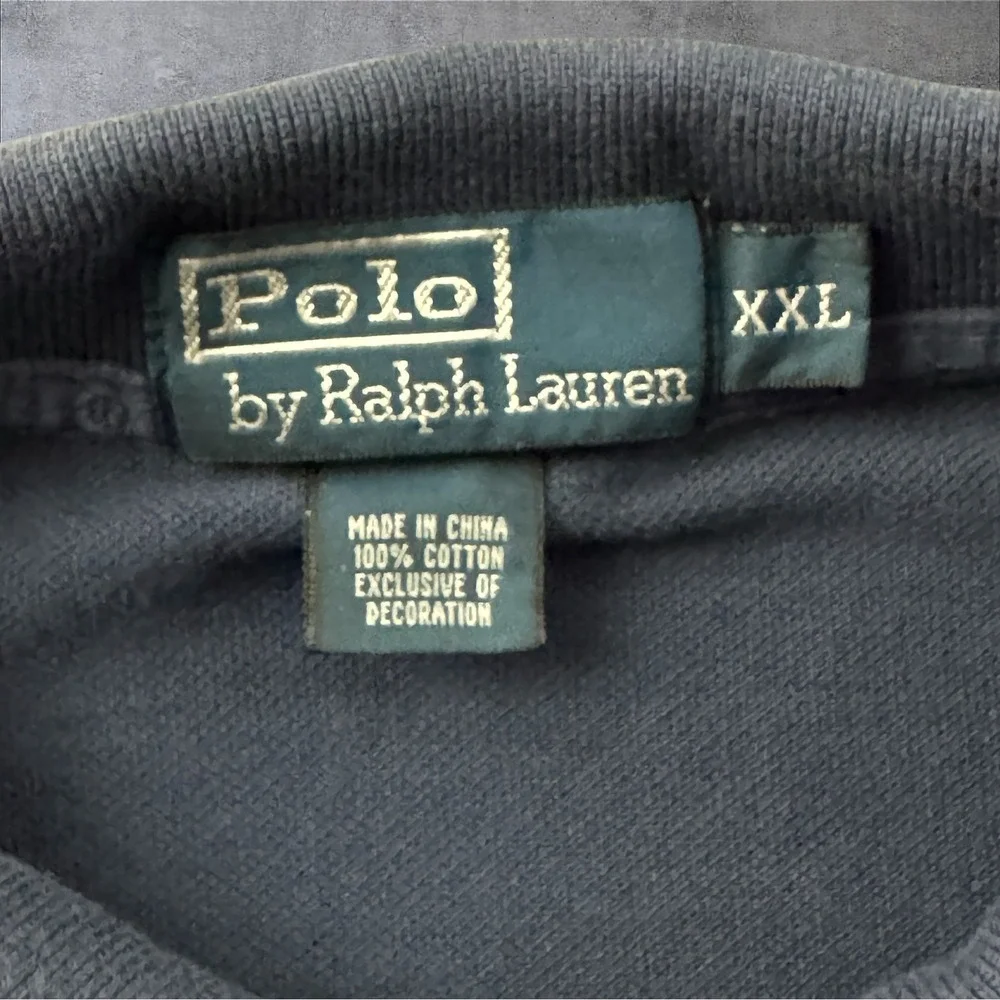 Polo Ralph Lauren Polo Shirt XXL Navy Short Sleeve Pique Knot Preppy